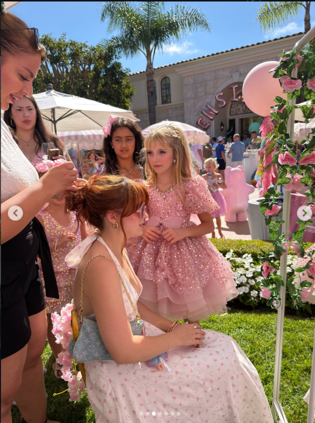 Roza Glam hair styling station at a kids celebration