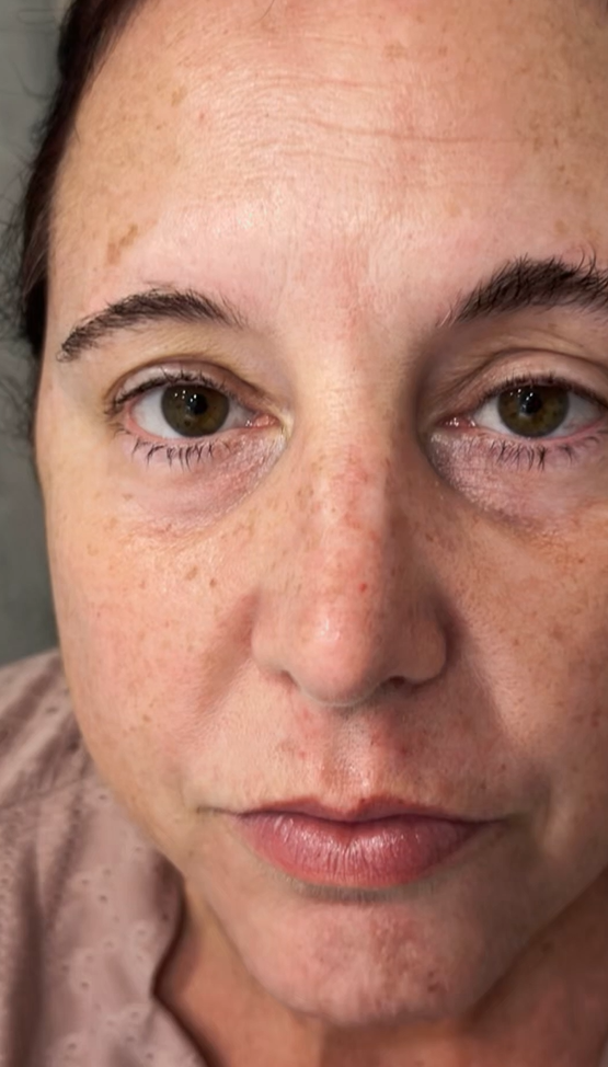 Roza Glam brow microblading before and after — before