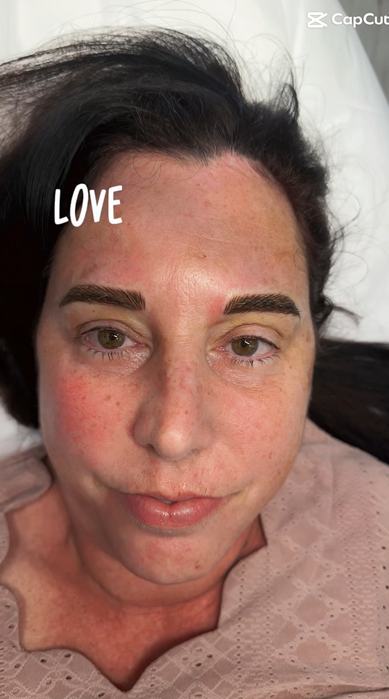 Roza Glam brow microblading before and after — after